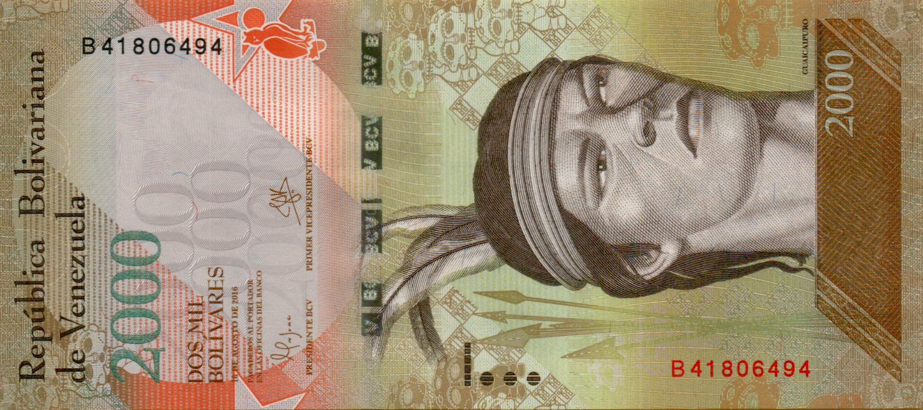 Venezuela 2000 2016 UNC P-96/a